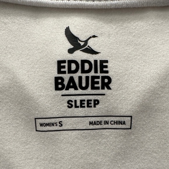 Eddie Bauer Purple and Cream Raglan Long Sleeve Tee - Picture 3 of 3